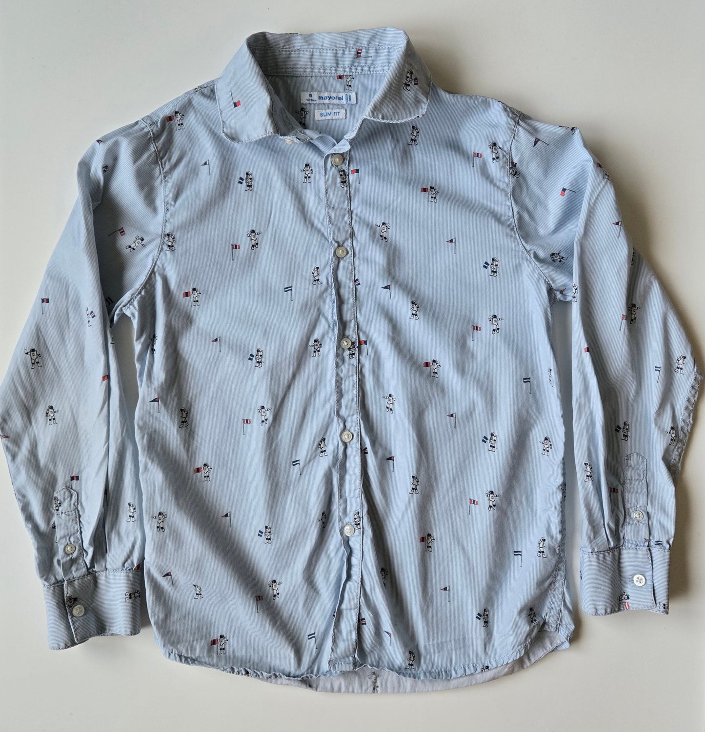 Mayoral Dress Shirt Size 8 (fits small)