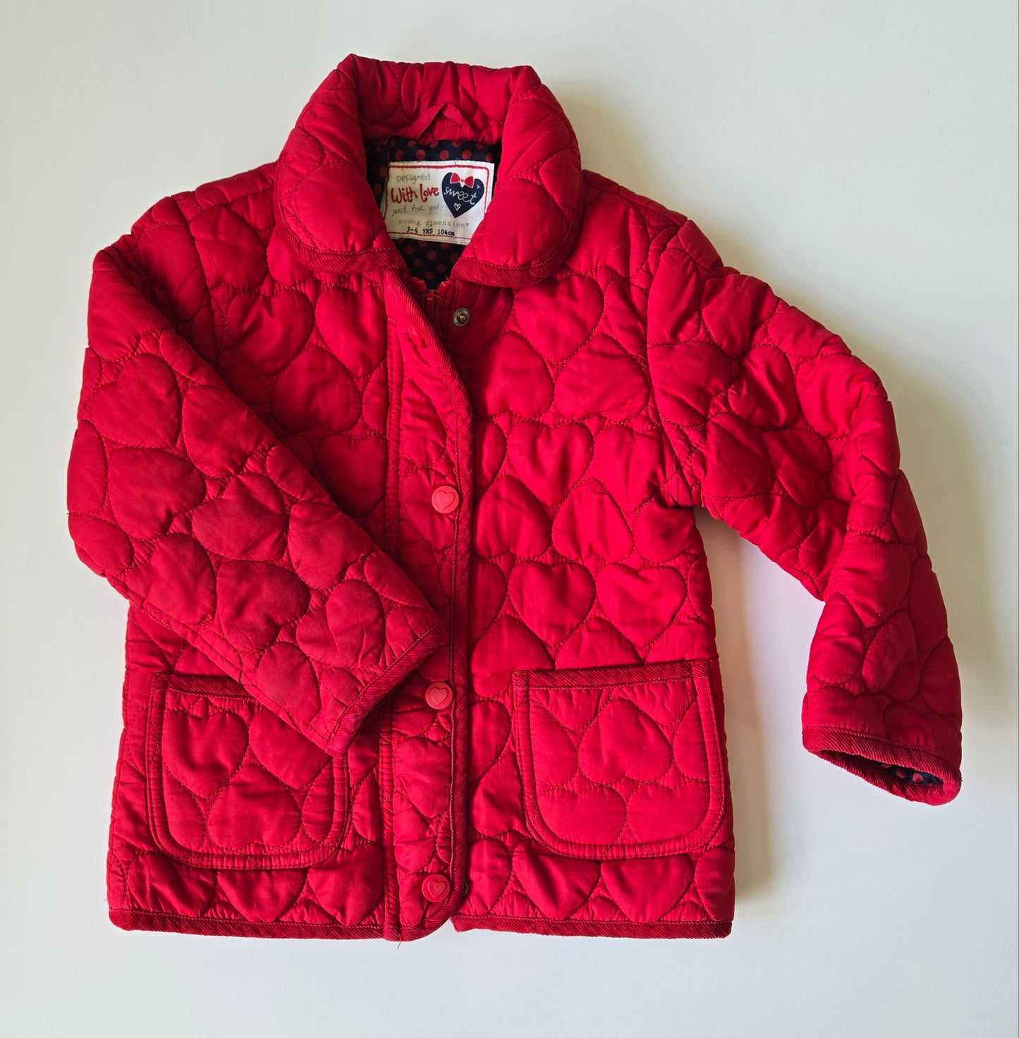 Young Dimensions Quilted Coat size 3-4 years/104