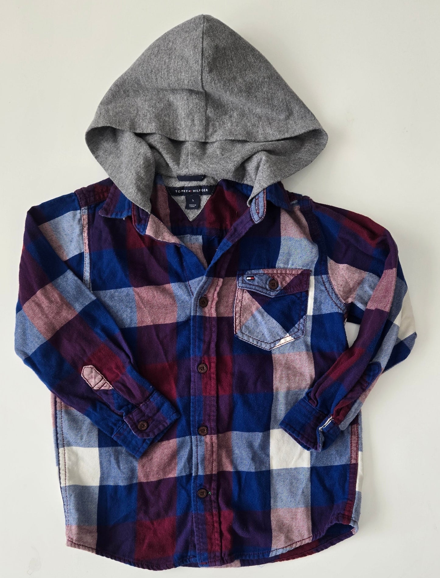 Tommy Hillfiger Button up with Hood size 5