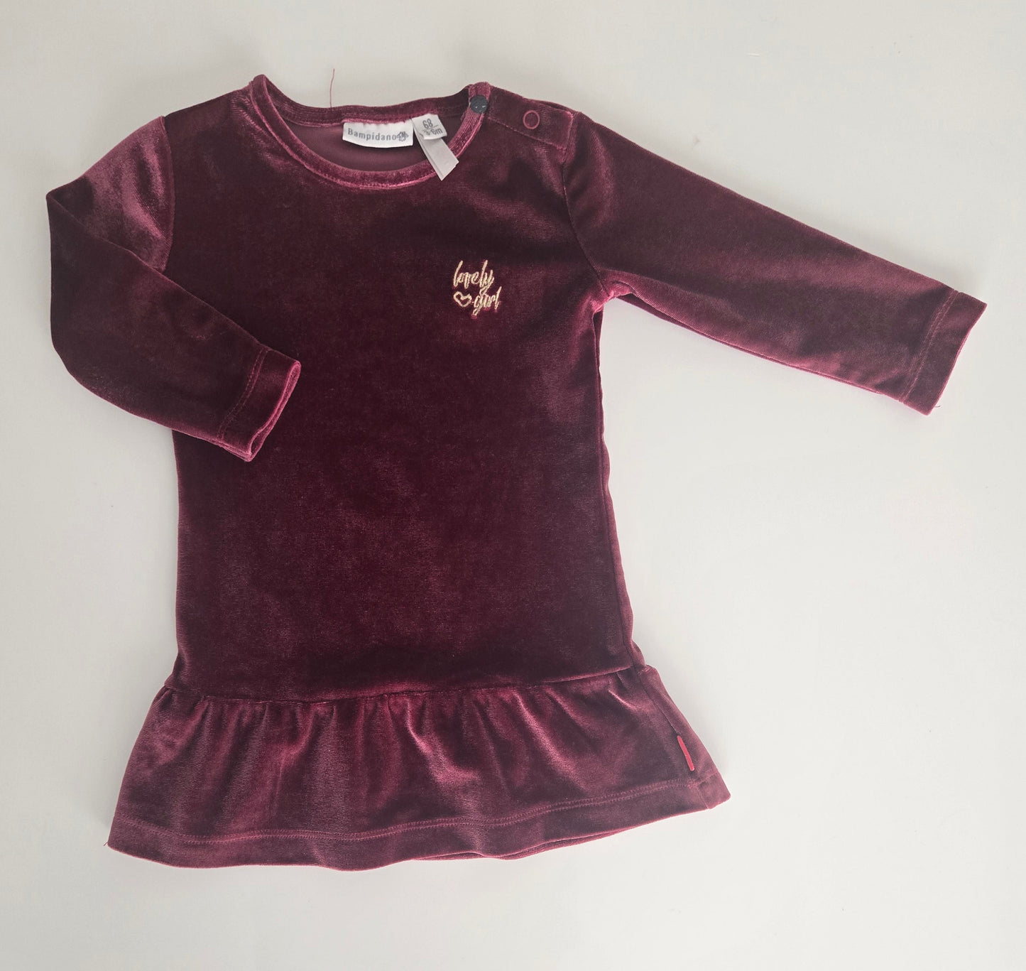 Bampidano Velvet Dress 3-6 months