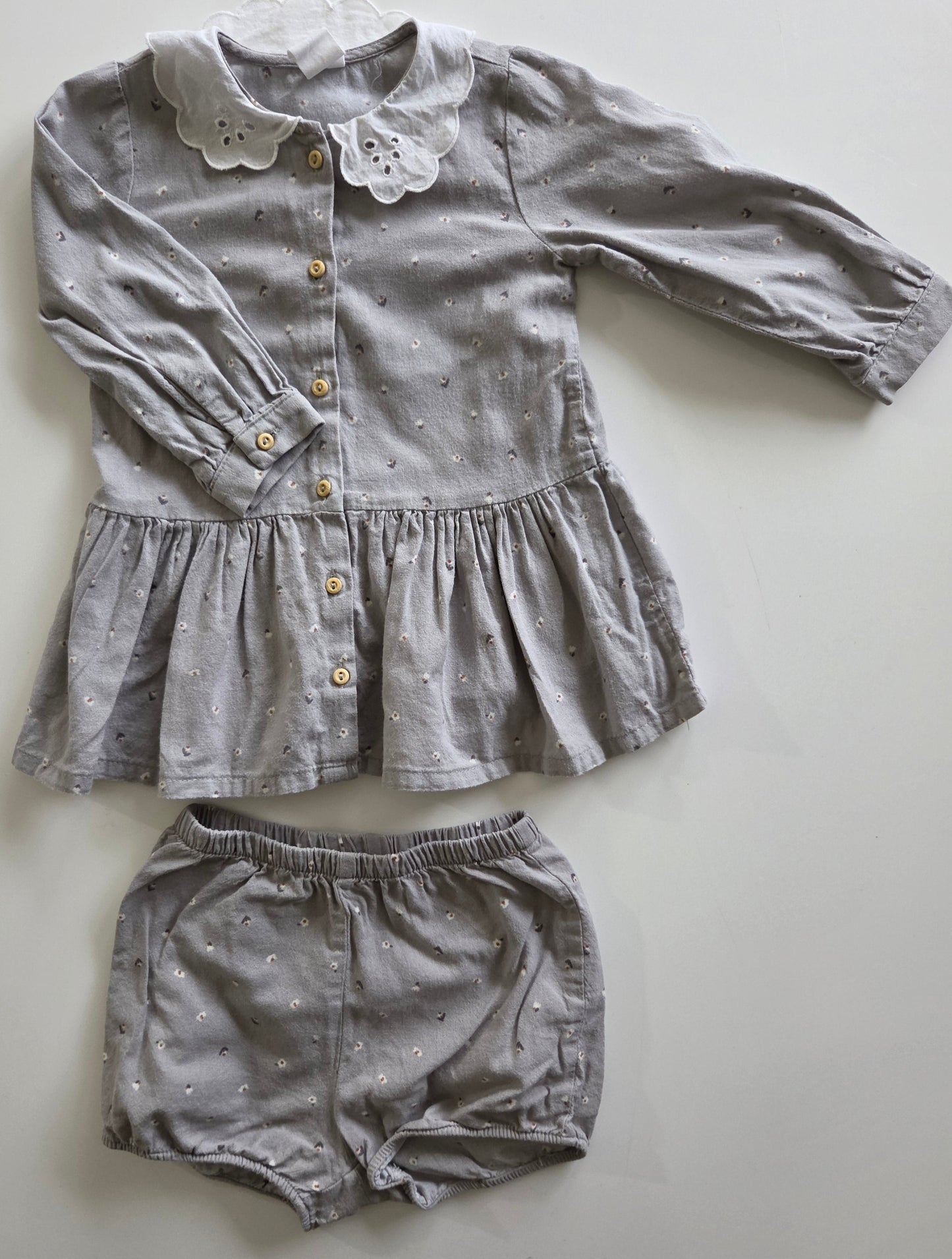 H&M 2 PC Cotton Set 9-12m