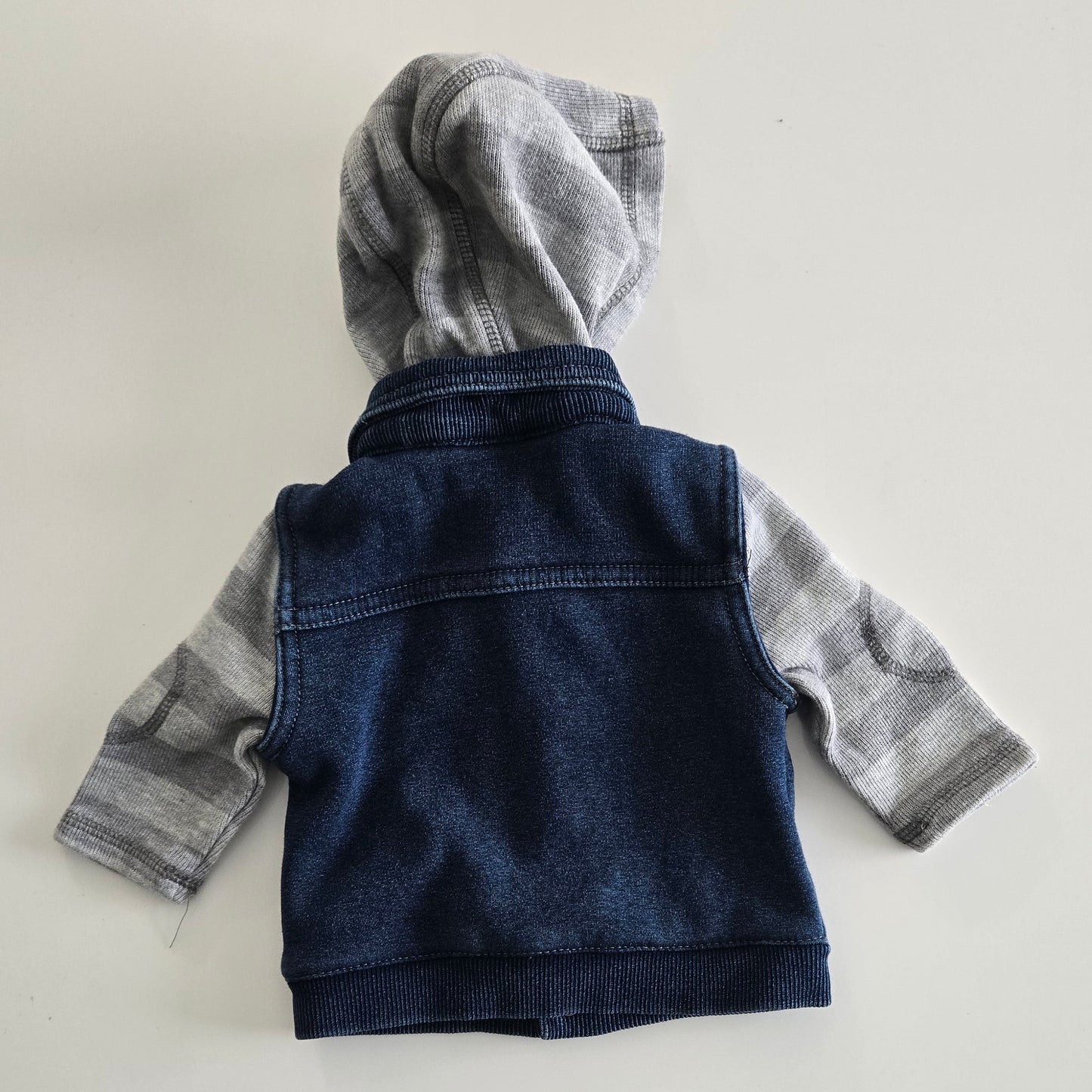 Mayoral Denim and Knit Hoodie size 1-2 months
