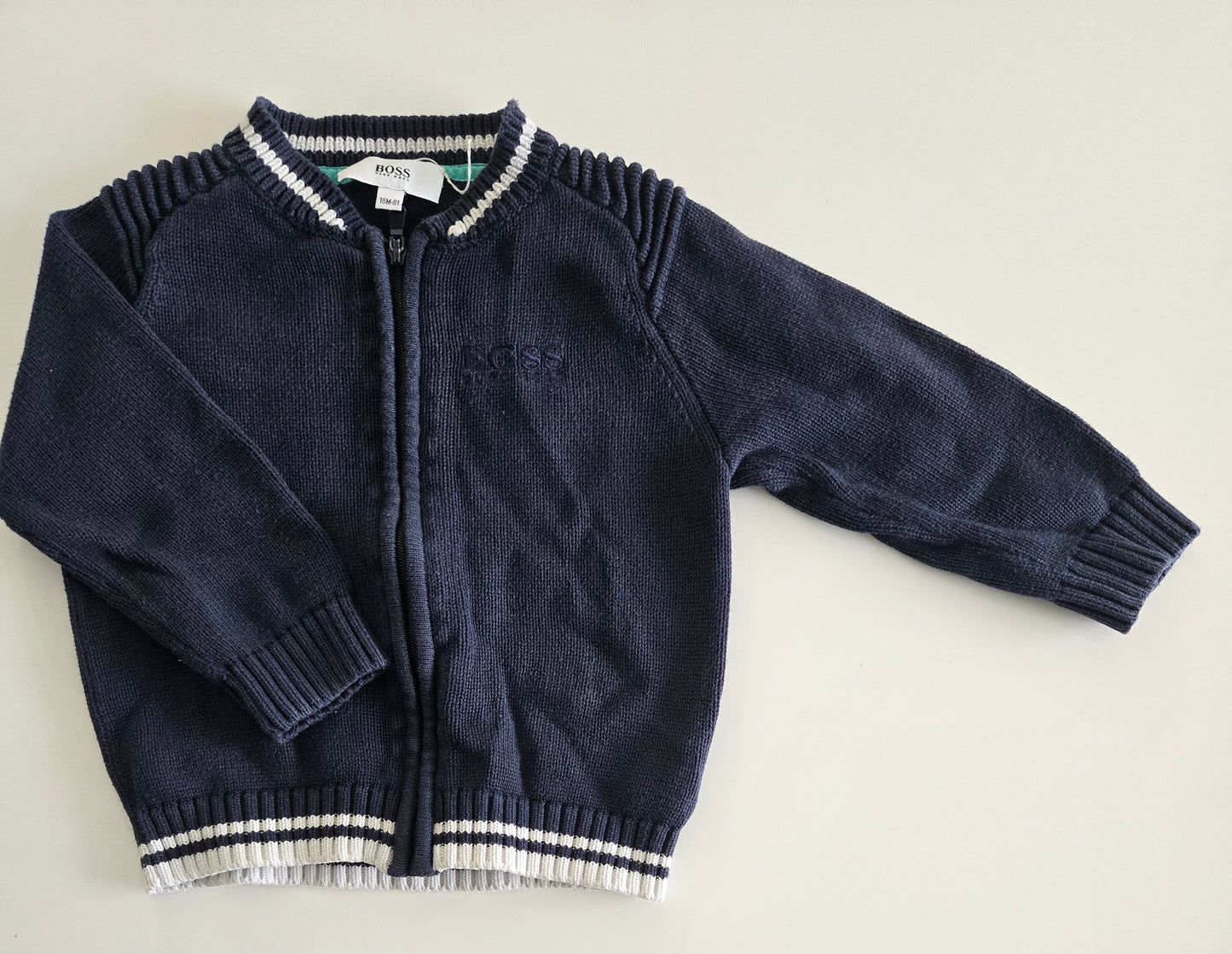 BOSS Zip Up Sweater size 18 month