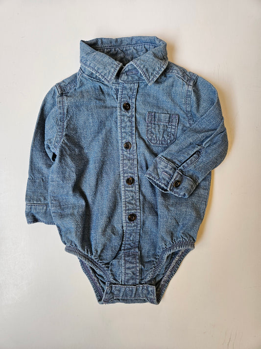 Carters denim bodysuit size 3 months