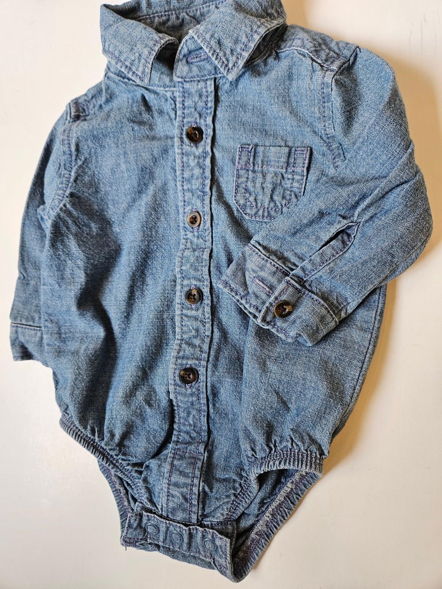 Carters denim bodysuit size 3 months