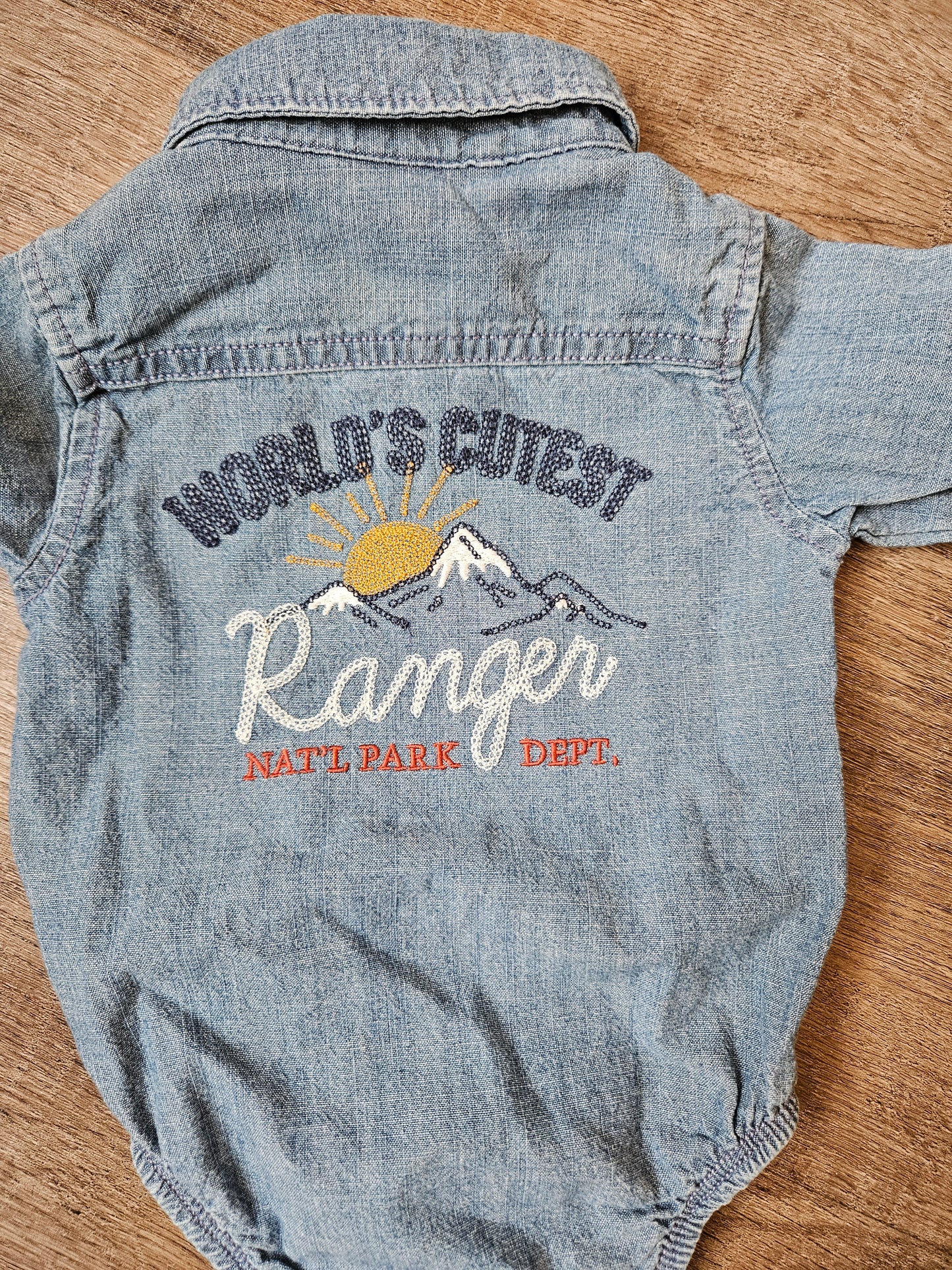 Carters denim bodysuit size 3 months