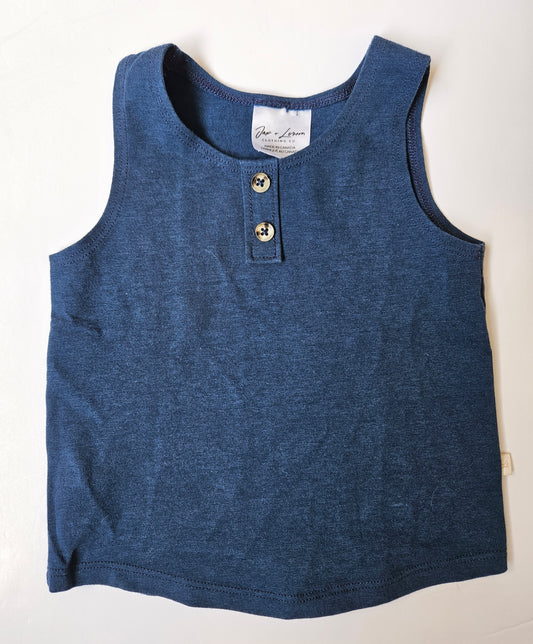 Jax + Lennon navy sleeveless top size 6 to 12m