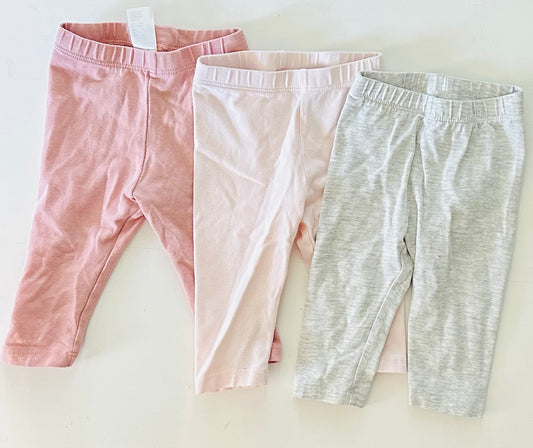 H&M leggings 3pk 2-4M