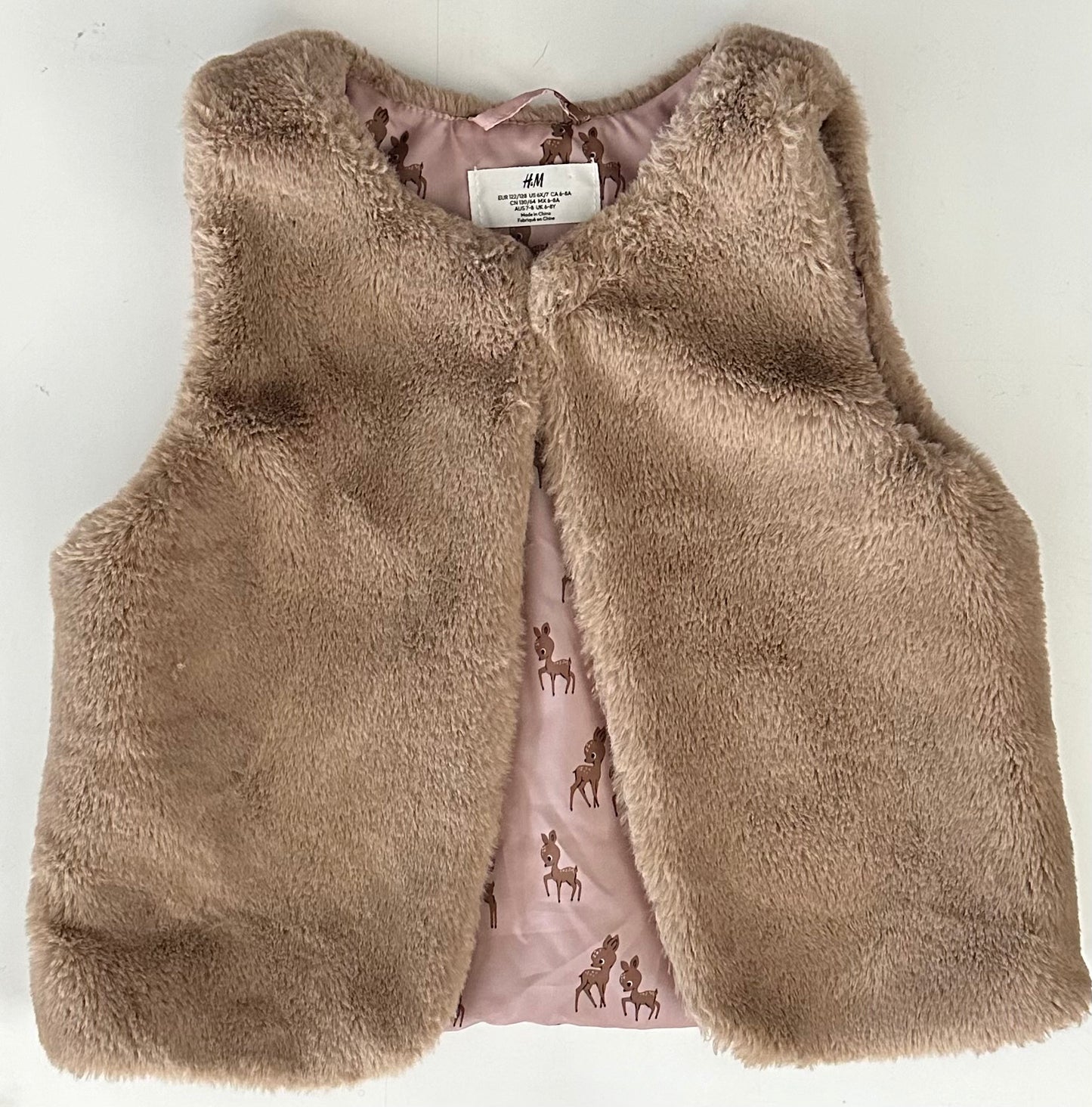 H&M fluffy vest 6-8T