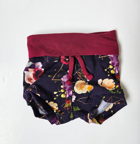 Handmade floral baby shorts size 3 to 4 months