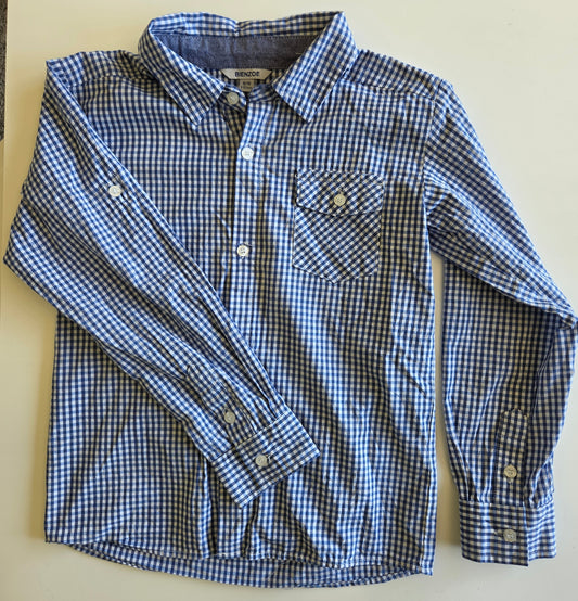 BIENZOE Button Up Long Sleeve Shirt size  9/10