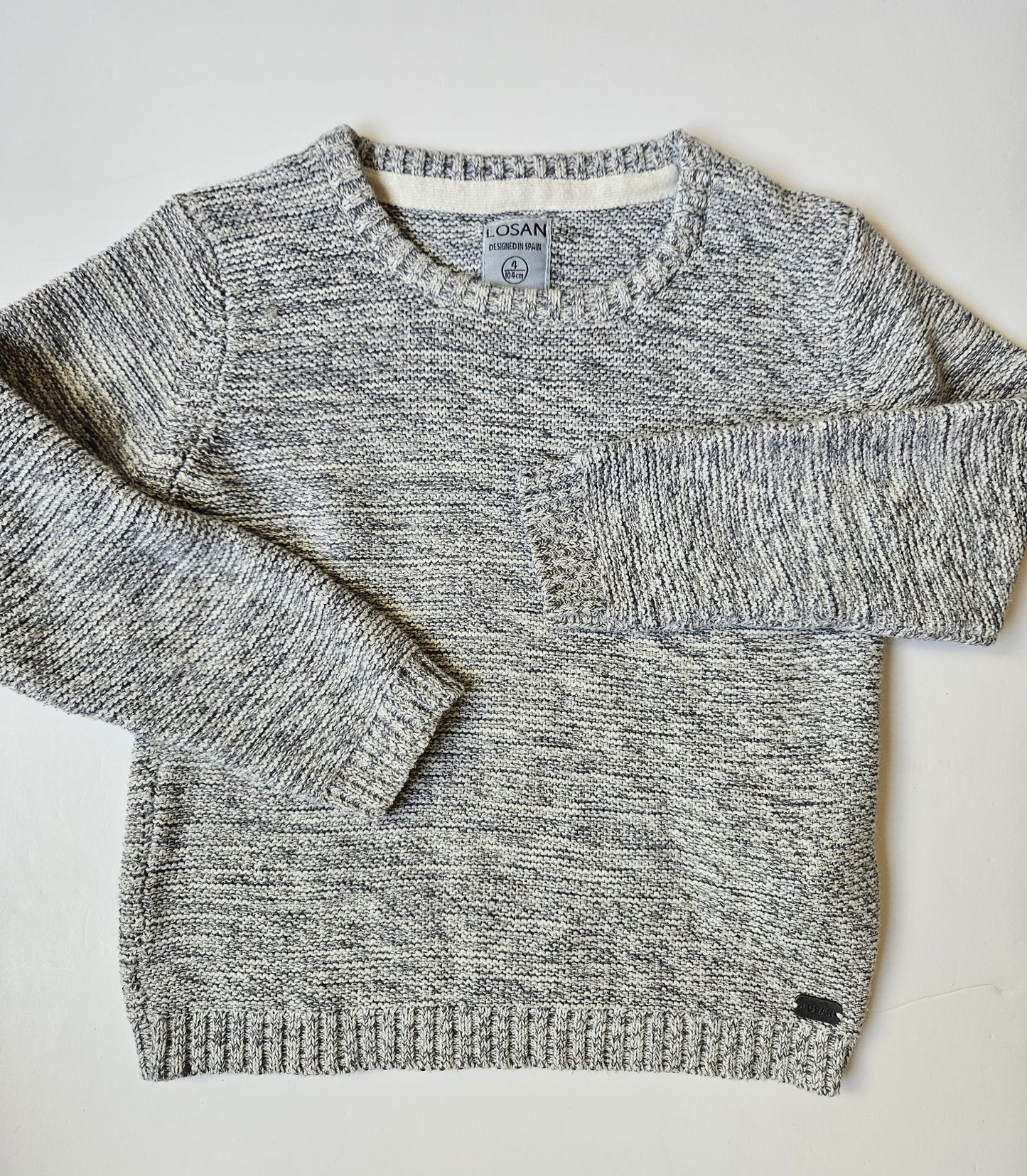 LOSAN heathered grey knit sweater size 4T