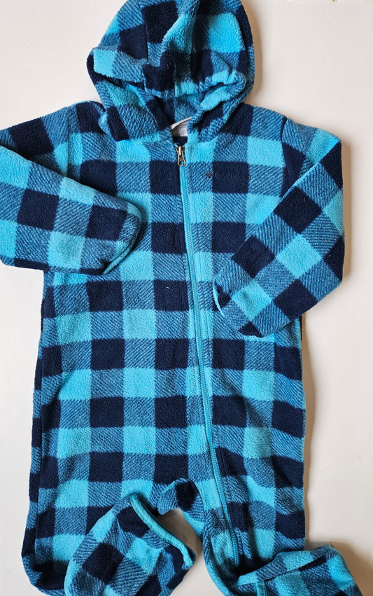 Columbia light blue fleece bunting suits size 18 to 24 months