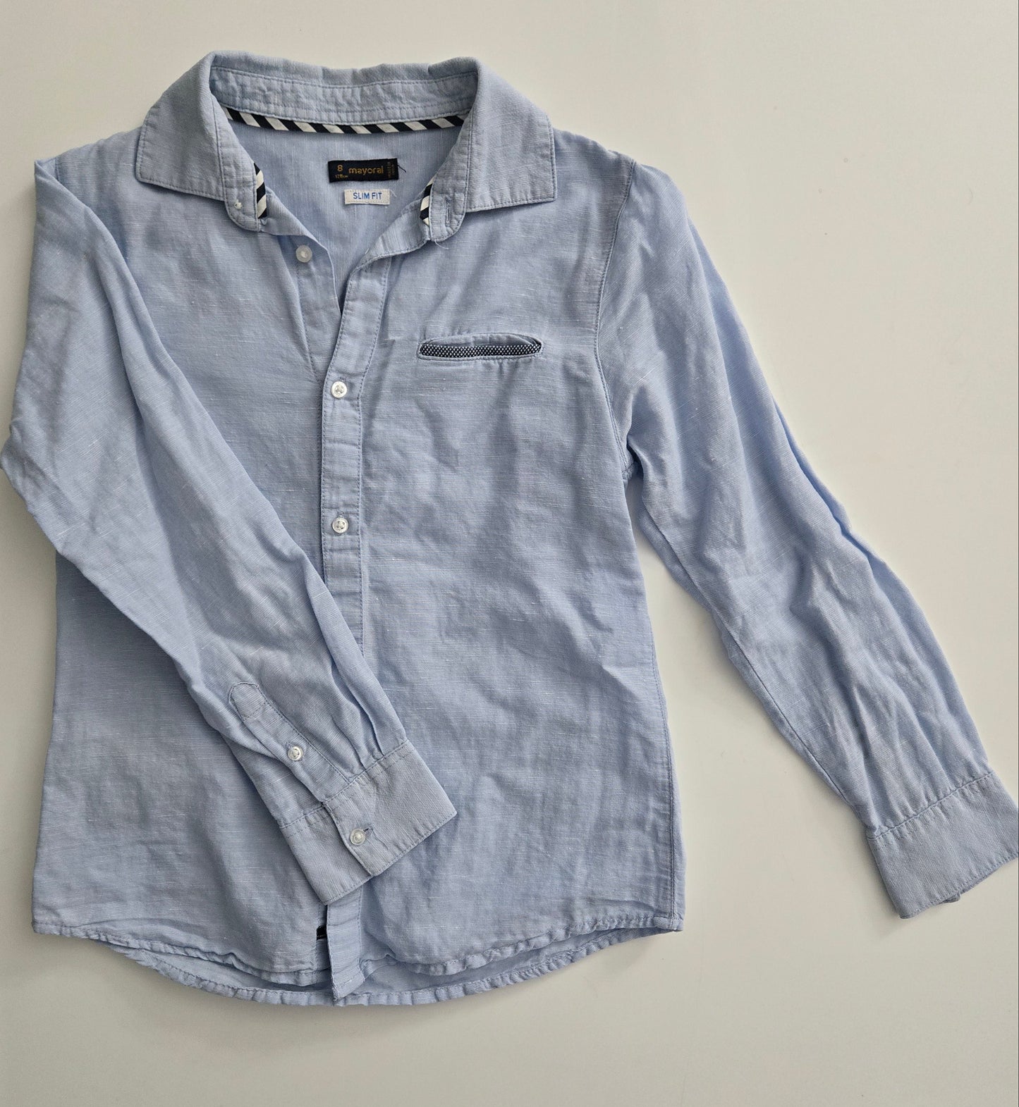 Mayoral Dress Shirt size 8 slim fit