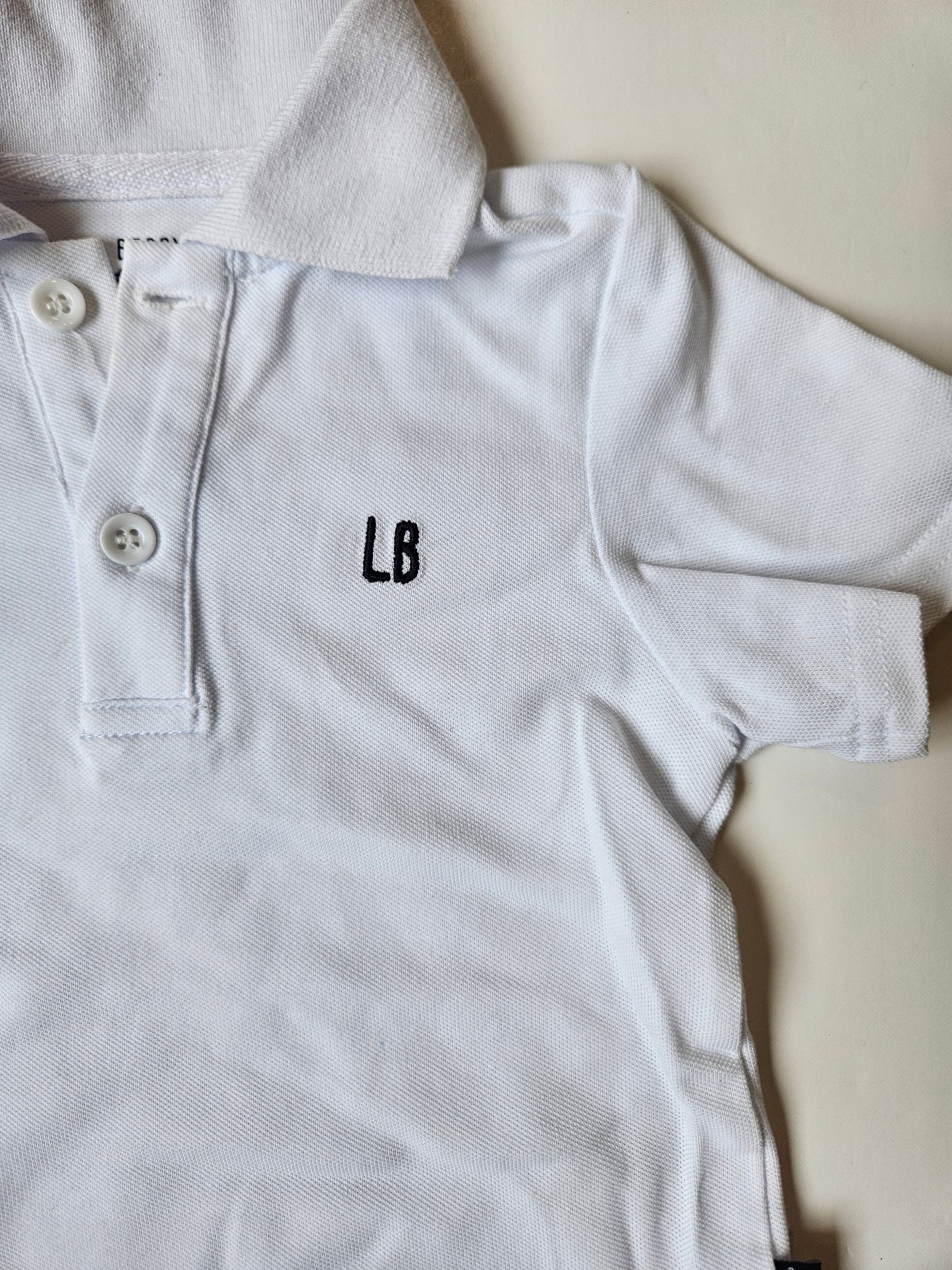 LITTLE BIPSY white polo top size 18 to 24m