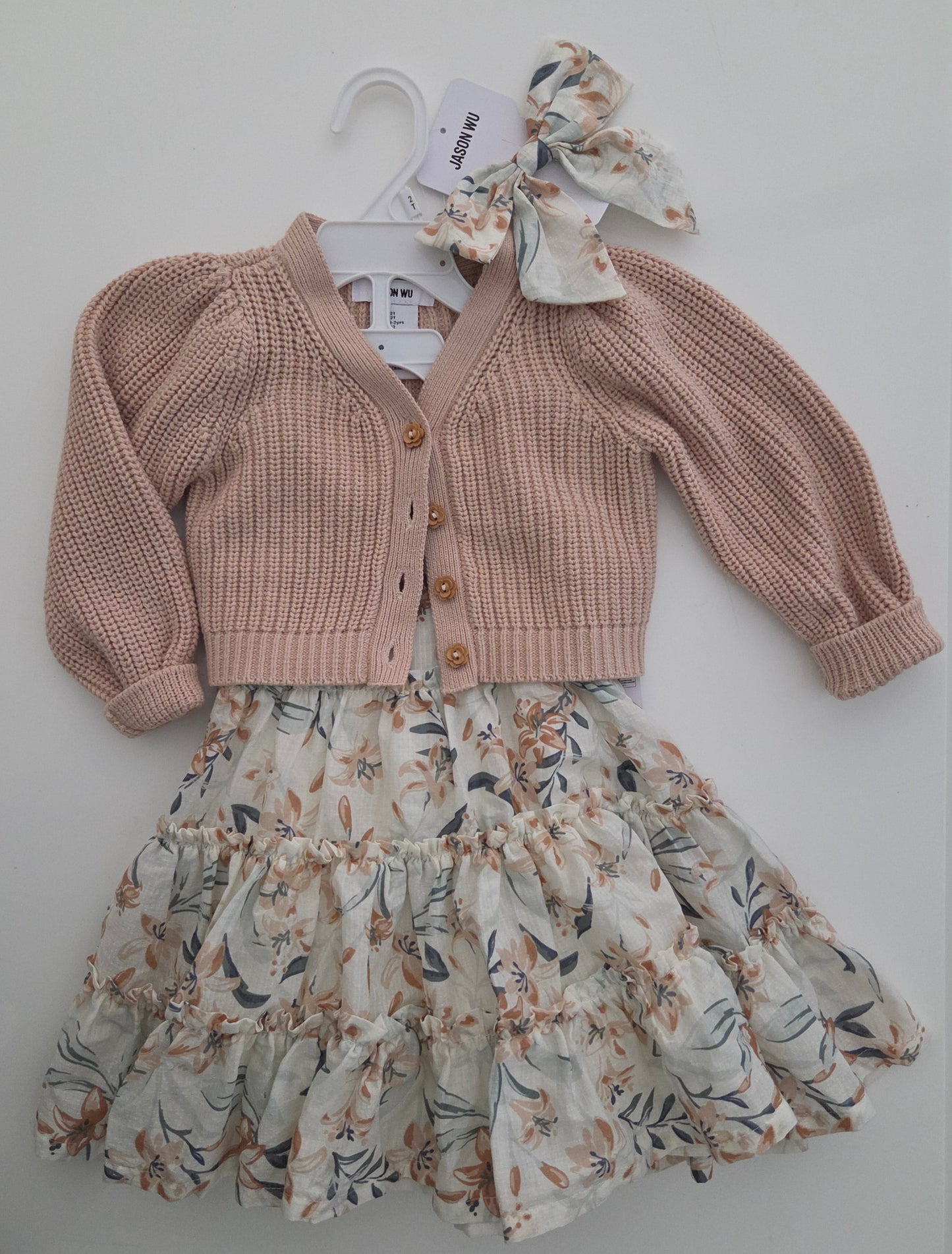 NWT Jason Wu Dress, Sweater and Bow Set 2T