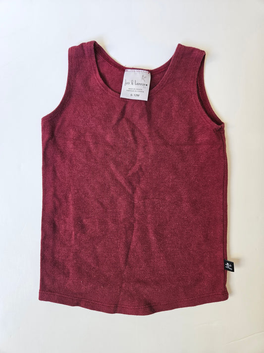 Jax & Lennon burgundy tanktop size 6 to 12m