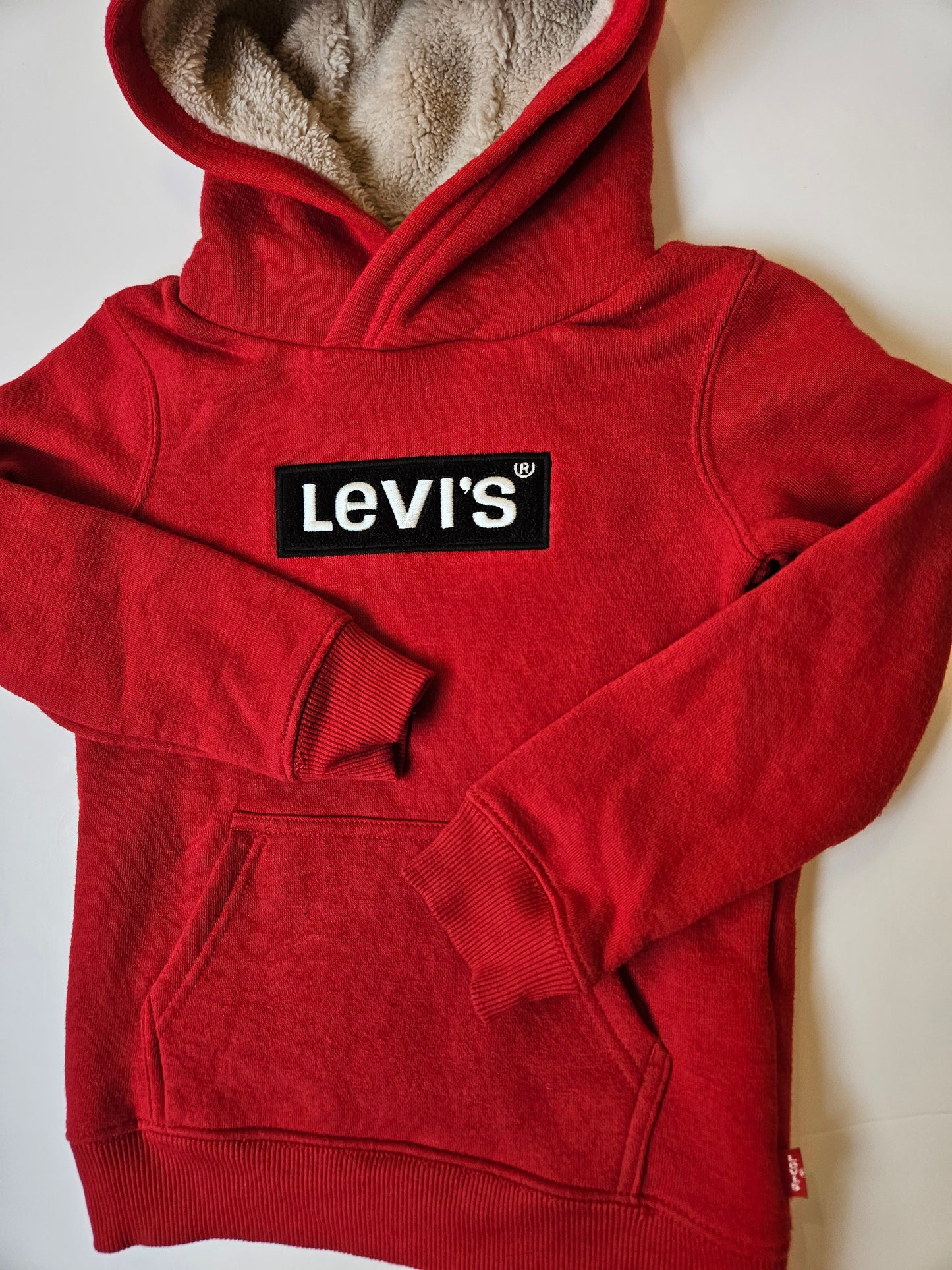 Levi’s red hooded sweater size 3/4Y