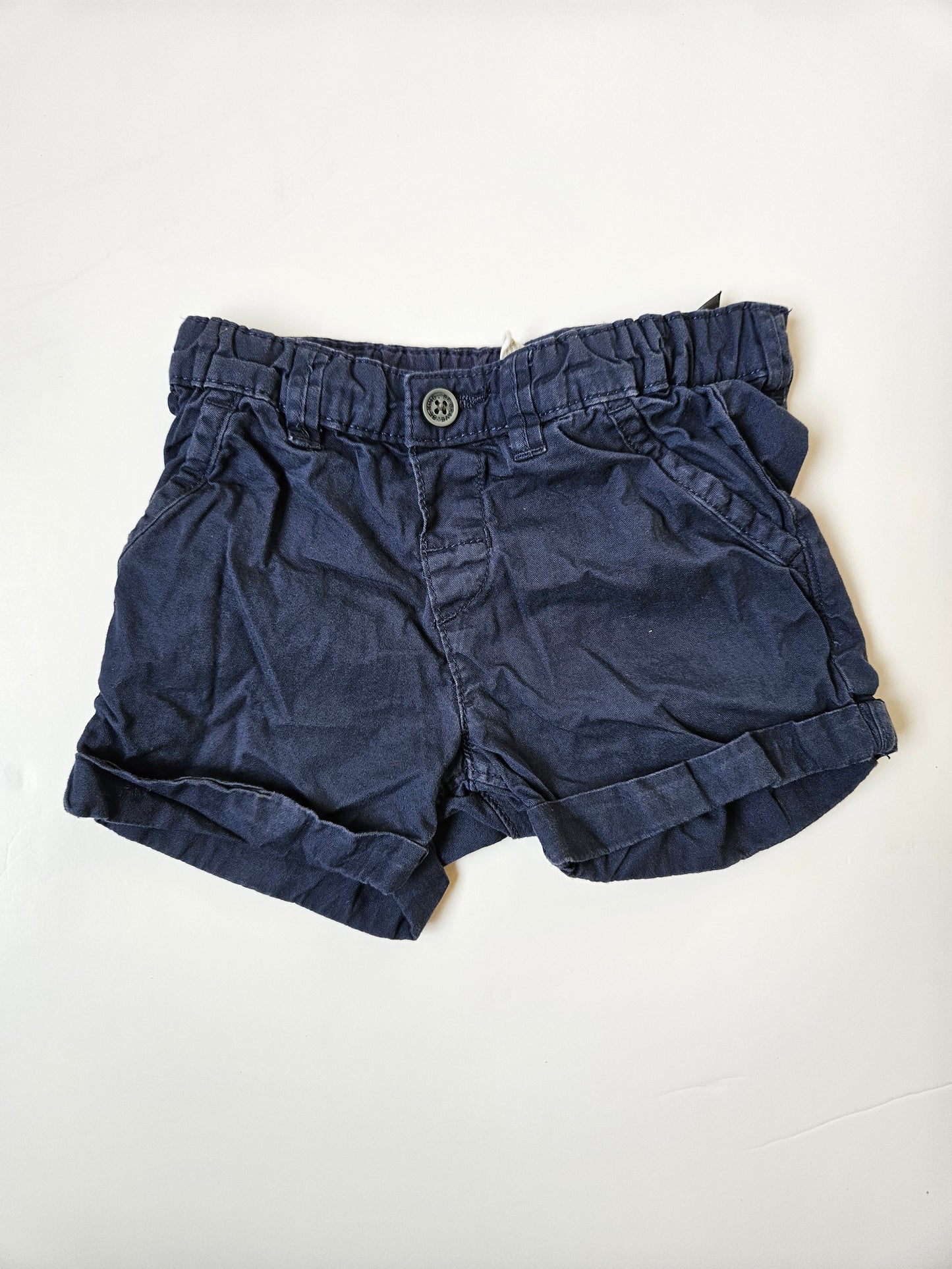 H&M blue cotton shorts size 12 to 18m