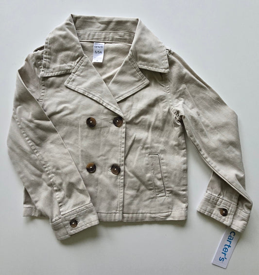 NWT Carters Girls Trench Jacket 5A