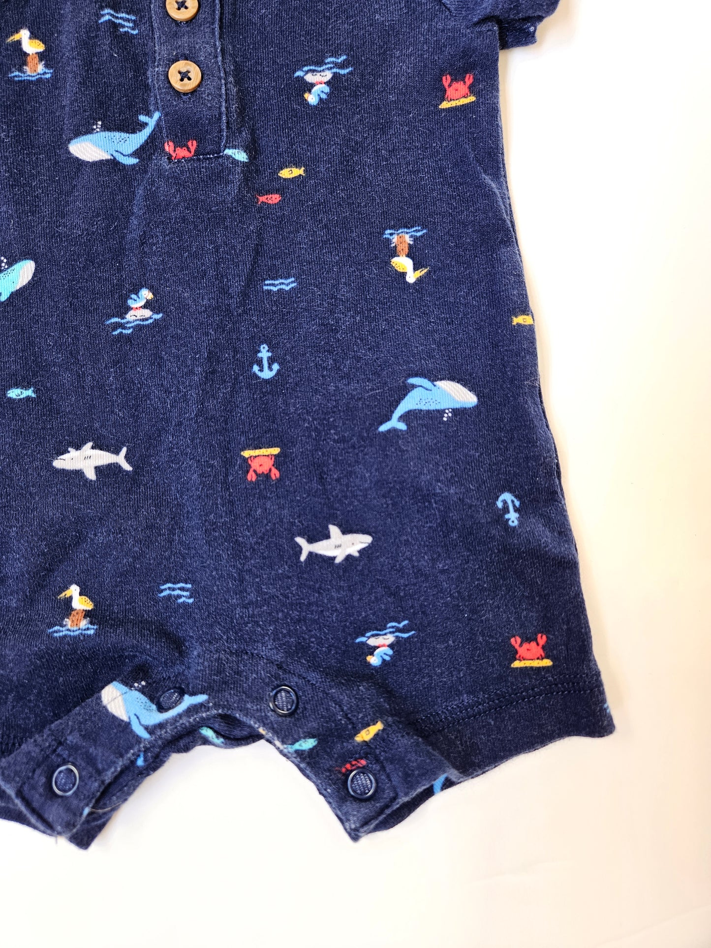 Carters whale romper size 3m