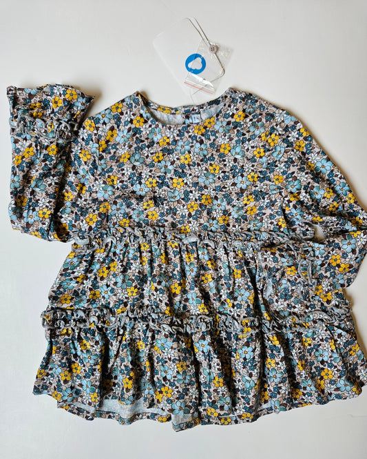 Mayoral longsleeved floral dress size 3T