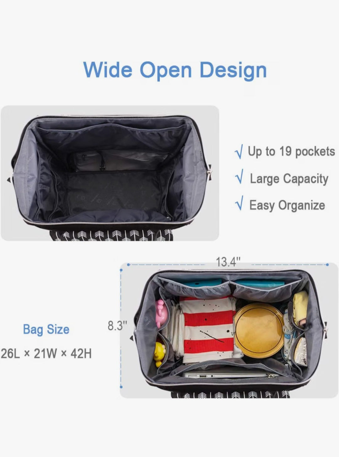 Lekebaby Diaper Bag