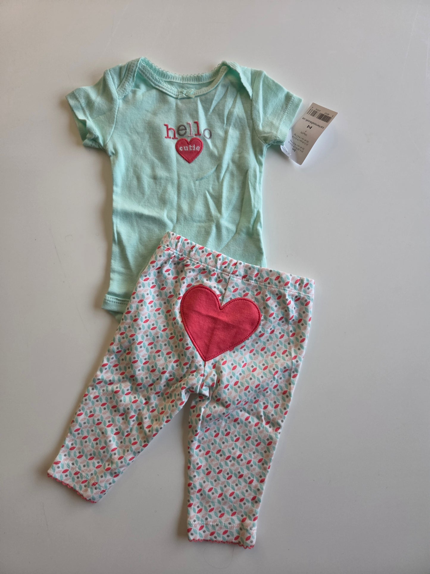 NWT Carters Onesie and Pants Set 3m