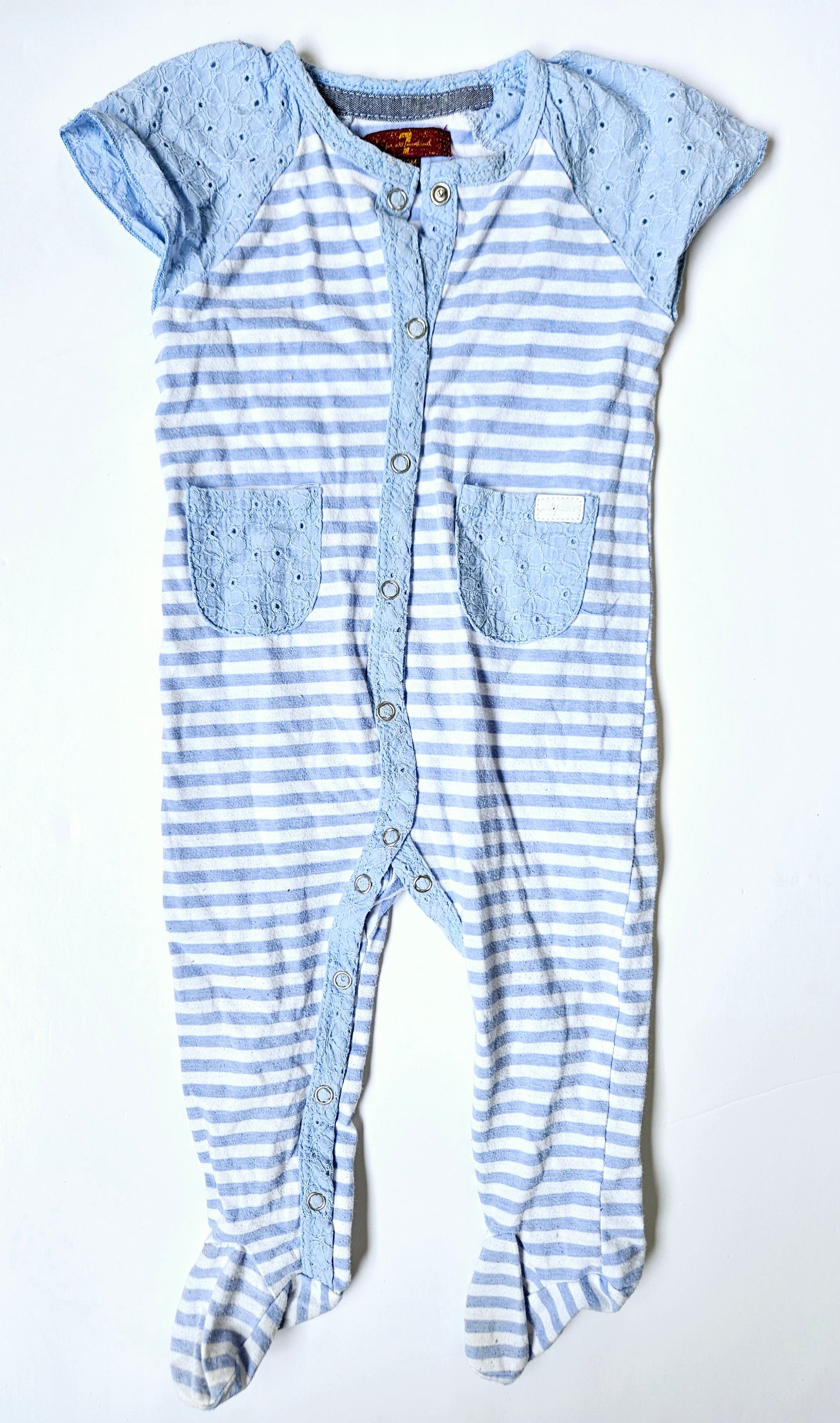 7 for all mankind footed romper size 6 to 9m