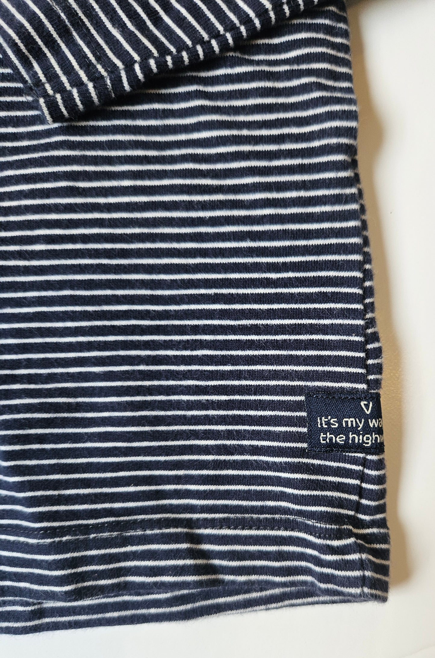 NO WAY MONDAY blue striped top size 3Y