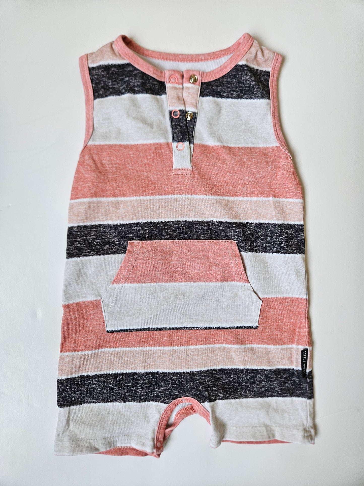 Little Bipsy striped romper size 2-3Y