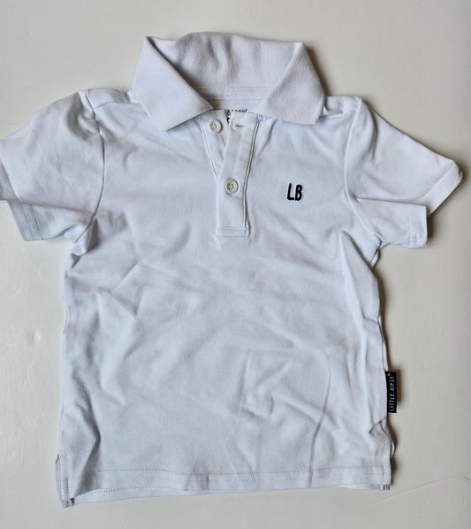 LITTLE BIPSY white polo top size 18 to 24m