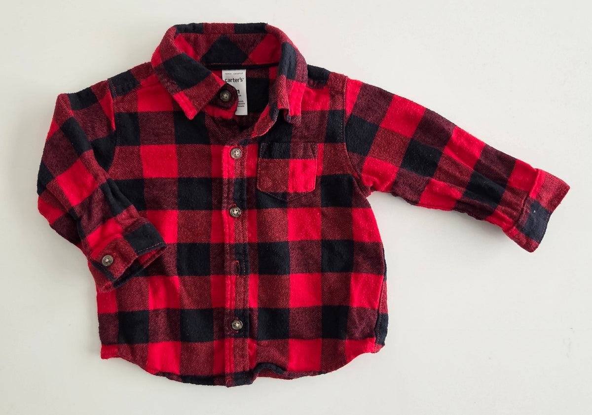 Carters 6 Month Flannel Button up