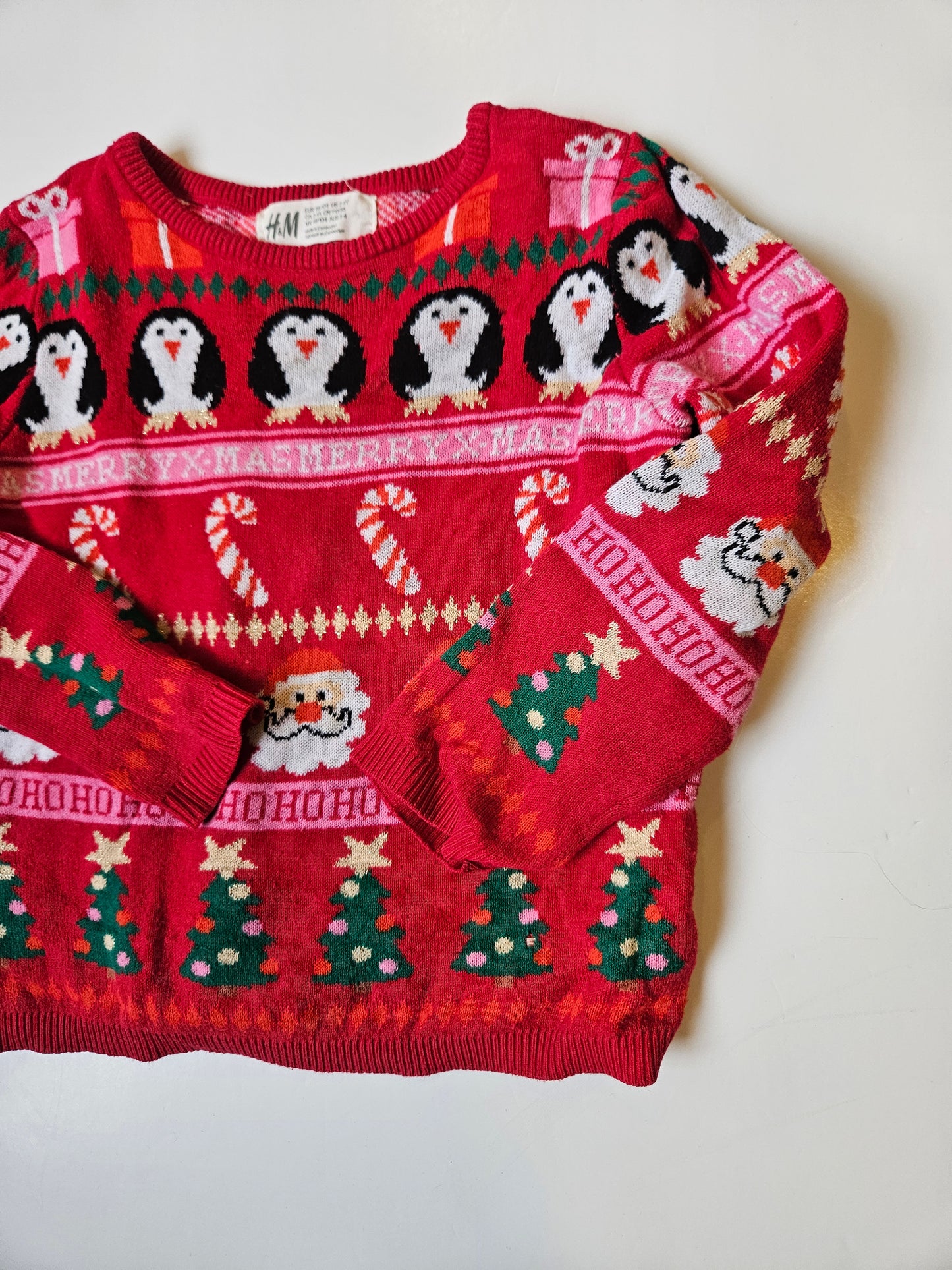 H&M red Christmas sweater size 2 to 4T