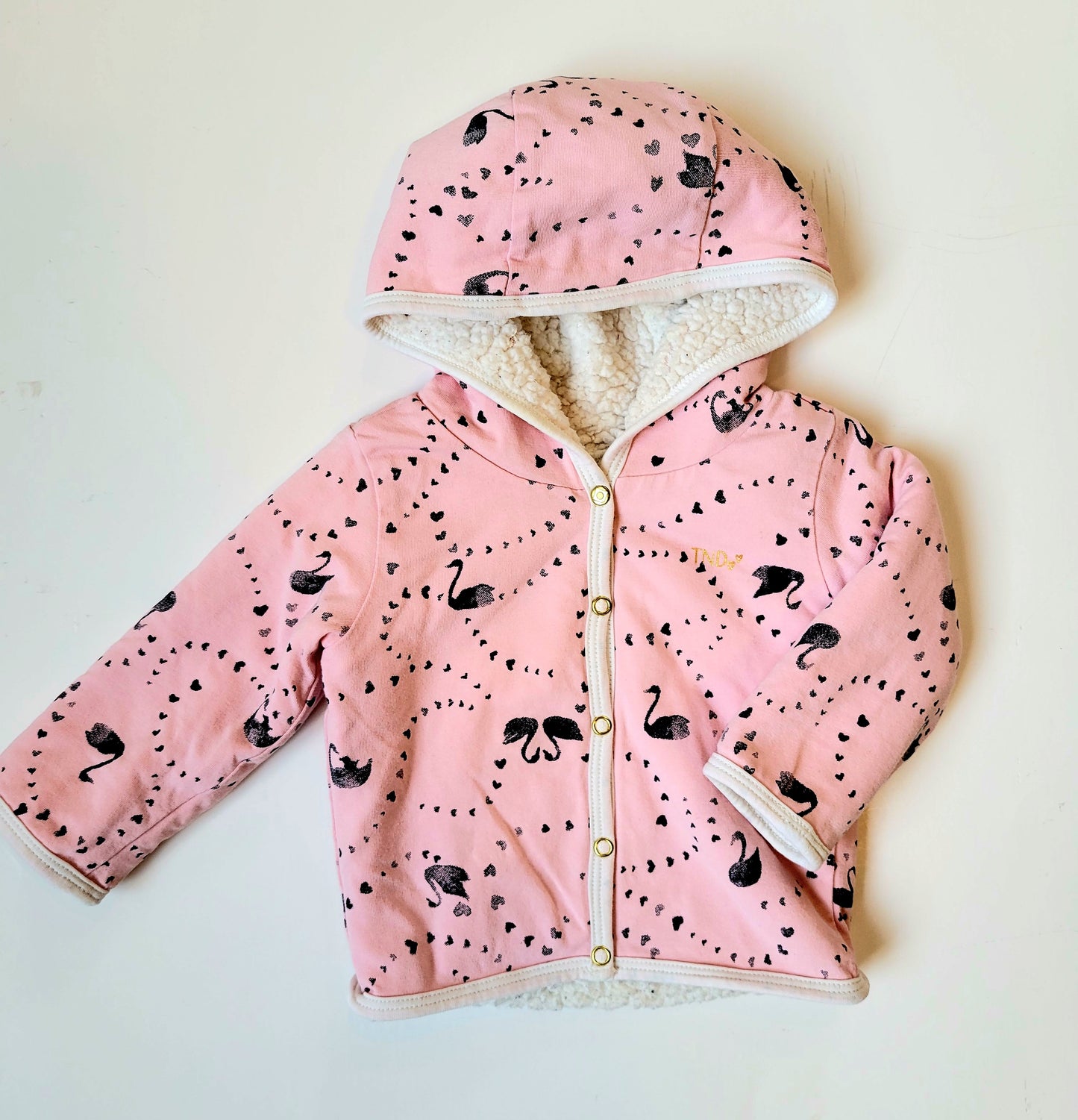 Tumble ‘n Dry sherpa lined hoodie 3 to 6 months - reversible!