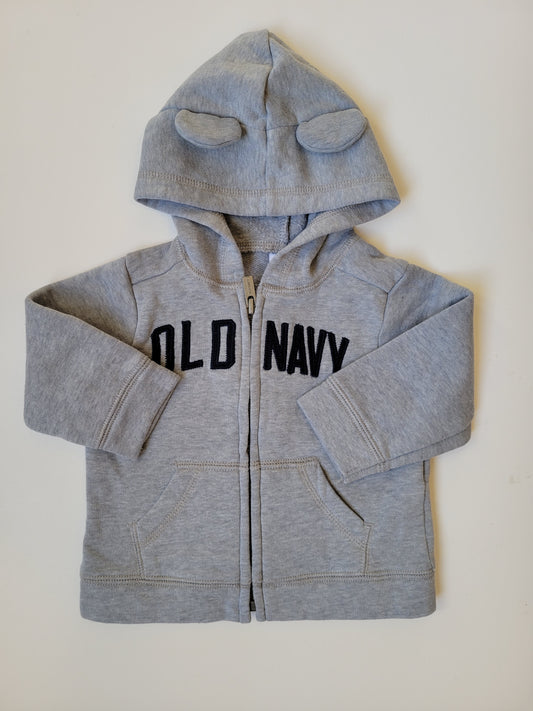 Old Navy grey hoodie 3 to 6 months